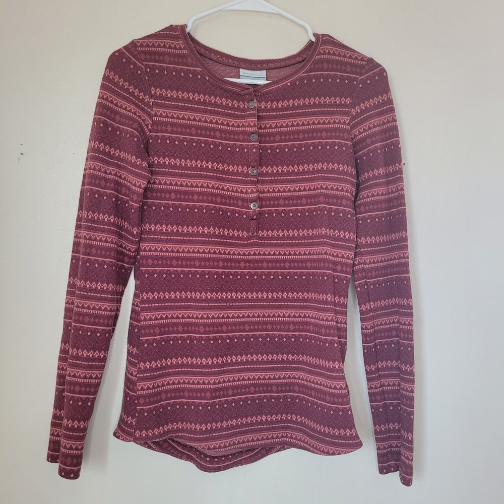 Columbia Long-sleeved Thermal Striped Shirt - S